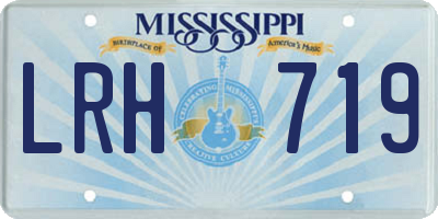 MS license plate LRH719