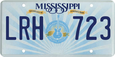 MS license plate LRH723