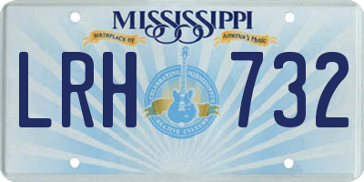 MS license plate LRH732