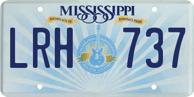 MS license plate LRH737