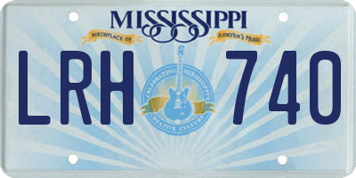 MS license plate LRH740