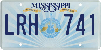MS license plate LRH741