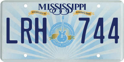 MS license plate LRH744