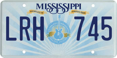 MS license plate LRH745