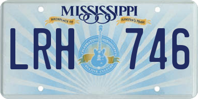 MS license plate LRH746
