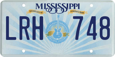 MS license plate LRH748