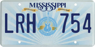 MS license plate LRH754