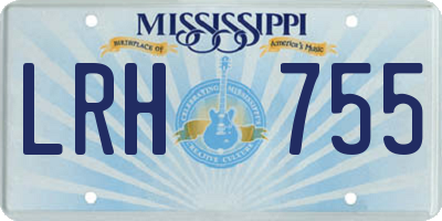 MS license plate LRH755