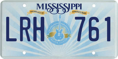 MS license plate LRH761