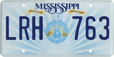 MS license plate LRH763