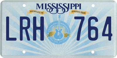 MS license plate LRH764