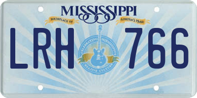 MS license plate LRH766