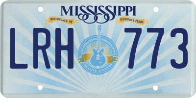MS license plate LRH773
