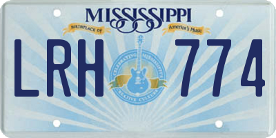 MS license plate LRH774