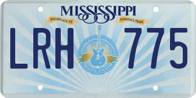 MS license plate LRH775