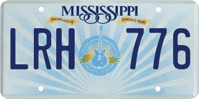 MS license plate LRH776