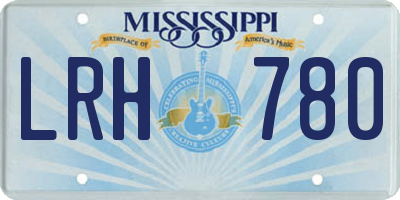 MS license plate LRH780
