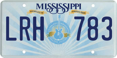 MS license plate LRH783
