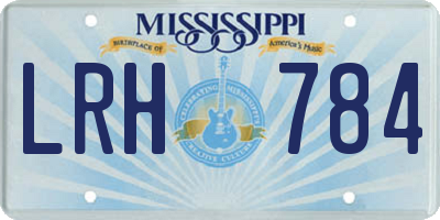 MS license plate LRH784