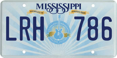 MS license plate LRH786
