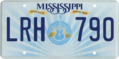 MS license plate LRH790