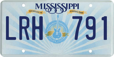 MS license plate LRH791