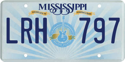 MS license plate LRH797