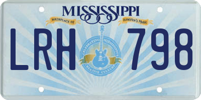 MS license plate LRH798