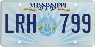 MS license plate LRH799