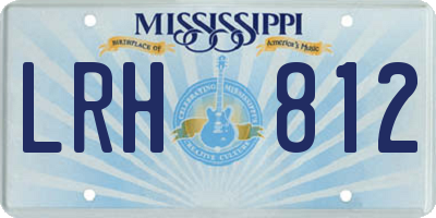MS license plate LRH812