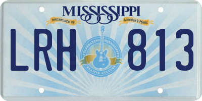 MS license plate LRH813