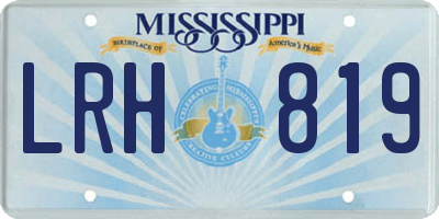 MS license plate LRH819