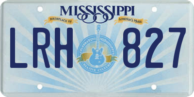 MS license plate LRH827