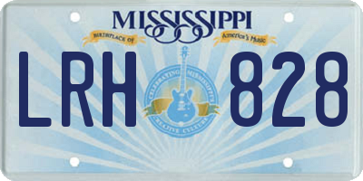 MS license plate LRH828