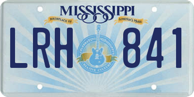 MS license plate LRH841