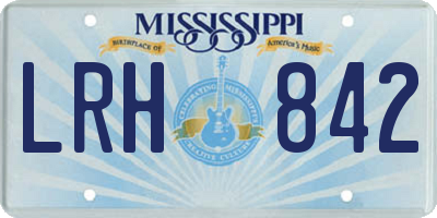 MS license plate LRH842