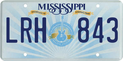 MS license plate LRH843