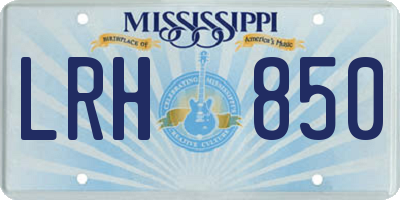 MS license plate LRH850