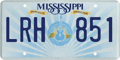 MS license plate LRH851