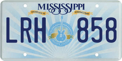 MS license plate LRH858