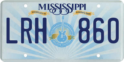 MS license plate LRH860