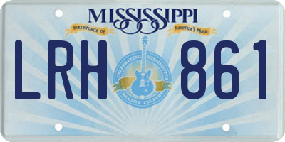 MS license plate LRH861