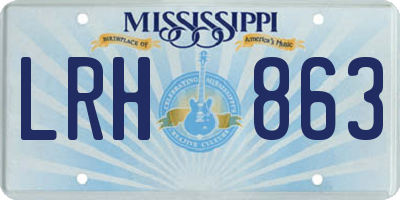MS license plate LRH863
