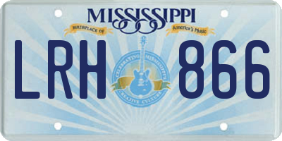 MS license plate LRH866