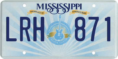MS license plate LRH871
