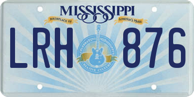 MS license plate LRH876
