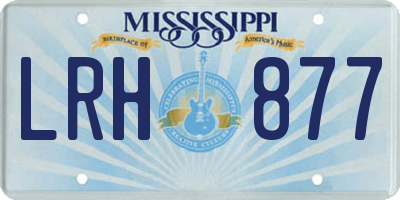 MS license plate LRH877