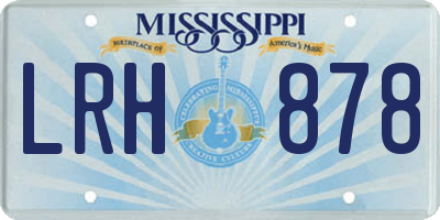 MS license plate LRH878
