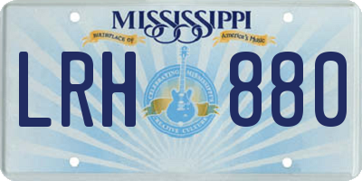 MS license plate LRH880