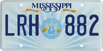 MS license plate LRH882
